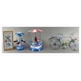 German tin litho carnival rocket ride, carousel