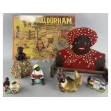Group of vintage Blackamoor figures, sign and