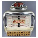 Coca-Cola porcelain juke box style cookie jar,