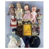 Group of vintage dolls, outfits & accessories,