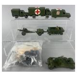 Group of vintage military Dinky Toys &