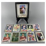 Group of Pete Rose Baseball cards & knife