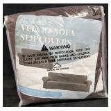 Brown Stretch Velvet Sofa Slipcover