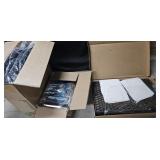 Group of multiple items: car seat covers, steam