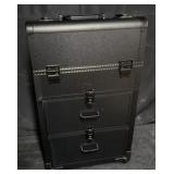 Black Rolling Cosmetic Trolley Case