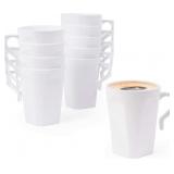 MATANA Disposable Coffee Cups 9 oz 50pk White Hand