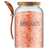 SiliFine 94oz Bath Salts Glass Jar w Scoop