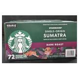 Starbucks dark roast coffee keurig cups 72 count