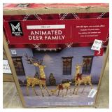Pre-Lit Animated Deer Family