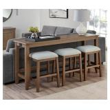 Lowell 4-Piece Sofa Table Set, Natural. Not