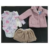 Girl's size 24M body suits, size 2T London Fog