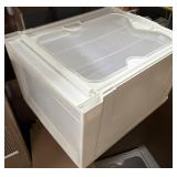 2- Small Plastic Clear Stacking Drawers