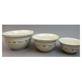 3 Pc Mixing Bowl Set 6, 8, 10 inch - Blue USA