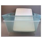 2 Totes w Lids - Approx 22x16x12 inches for all