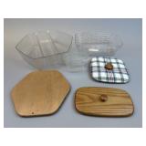 6 Asst Protectors & Lids - Longaberger Christmas,