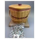 Snowflake Hostess Basket Combo w Liner, 3 pc