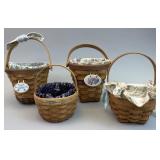 4 Longaberger Baskets - Daisy, Discovery, Lily of