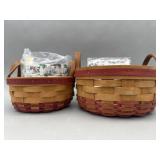 2 Mothers Day Baskets - 1995 Longaberger Basket