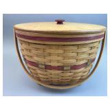 Holiday Hostess Red Sleigh Bell Basket w