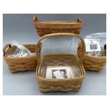 4 Booking Baskets - Longaberger 4 protectors & 2