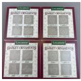 4 Sets of Pewter Basket Ornaments - Longaberger