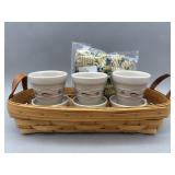 1996 Small Flower Pot Basket Combo -Longaberger w