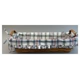 Flower Pot Basket Combo w Liner Protector & Wood