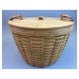Corn Basket w Protector & Lid - Longaberger  17in