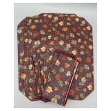 Set of 4 Fabric Placemats & 8 Napkins -