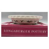 Pie Plate - Longaberger Traditional Holly USA
