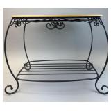 Hope Chest Wrought Iron Stand w Woodcrafts Lid