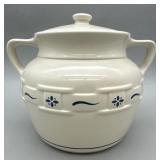 Lidded Cookie Jar - USA Longaberger Pottery Woven