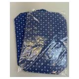 8 Classic Blue Fabric Placemats - Longaberger