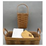 Bread Basket w Protector & 2 Dividers w Green