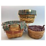 3 Christmas Baskets- Jingle Bell, Snowflake &