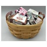 Darning Basket w Approx 13 Tie-Ons for