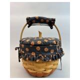 Pumpkin Basket w Liner, Protector, Handle, Lid -