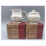 Sugar Bowl w Lid & Creamer - Longaberger USA