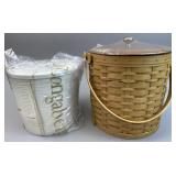 Ice Bucket w Protector, Plastic Insulated Lidded