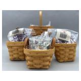 4 Booking Baskets All w liners & protectors -