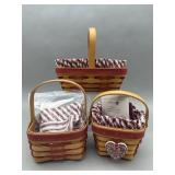 3 Sweetheart Collection Baskets Valentines Sets-