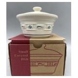 Small Covered Dish in Classic Blue - USA