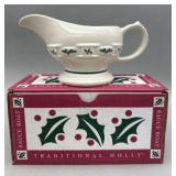 Traditional Holly Sauce /Gravy Boat - Longaberger