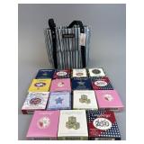 Longaberger Fabric Bag & 15 Asst Tie Ons APPROX.