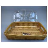 Hostess Serving Tray w 2 Protectors - Longaberger