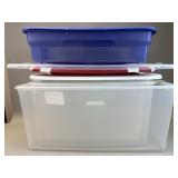 4 Assorted Sizes  of Totes w Lids