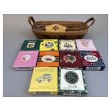 Cracker Basket w Protector & Divider, 10 Tie Ons