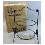 Wrought Iron Two Pie Server Stand - Longaberger
