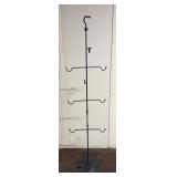 56inch Wrought Iron Basket Tree w 10 Hooks -