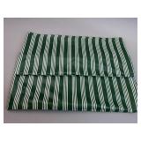 Longaberger Fabric Curtains - 2 PCs Green Stripe